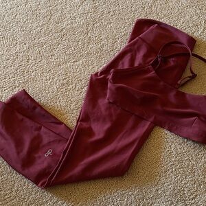 Alo Burgundy pants xxs